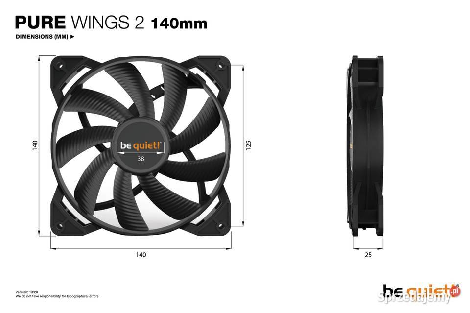 Wentylator 140mm bequiet Pure Wings 2 DC 12V kujawsko-pomorskie