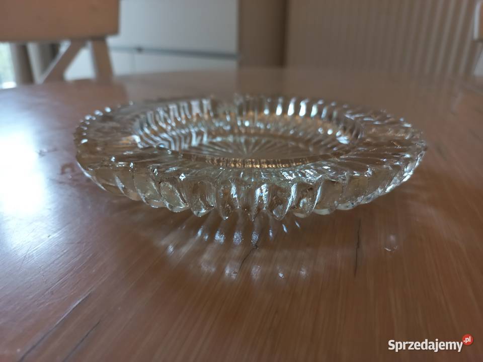 Stara kryształowa popielnica PRL Piastów sprzedam