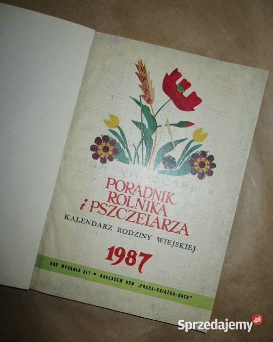 Poradnik rolnika pszczelarza 1987 kalendarz
