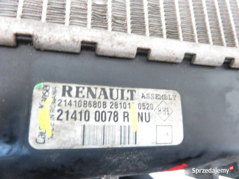 CHŁODNICA WODY DACIA DUSTER 16 16V 214100078R małopolskie