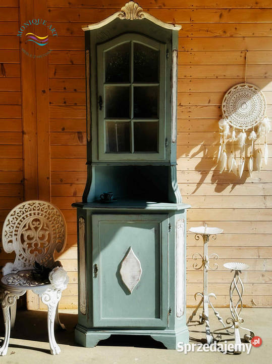 Romantyczna witryna narożna shabby chic do Kredensy i witryny Jelcz-Laskowice sprzedam