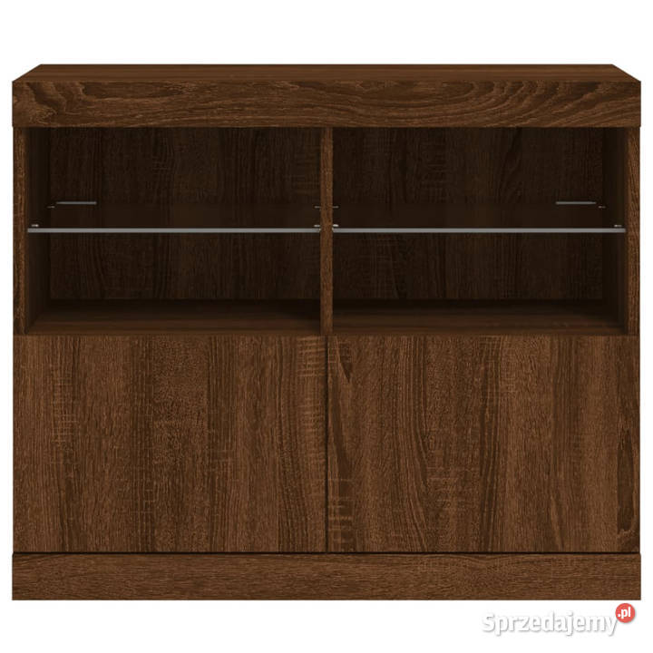 Szafka z oświetleniem LED brązowy dąb 81x37x67 Warszawa