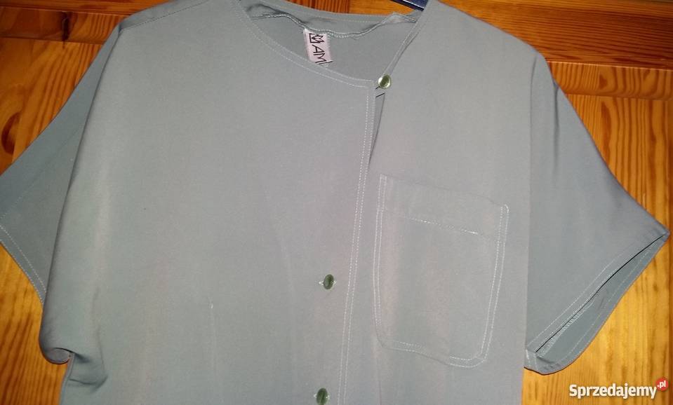 Zielona bluzka w serekKrótki rękawM Rozmiar 38(M) Łódź