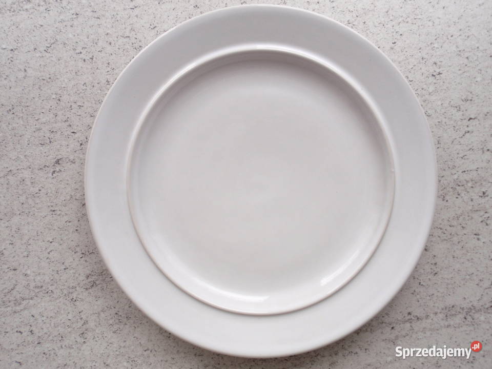 Talerze porcelanowe TUŁOWICE białe z czasów PRL biały łódzkie Łódź