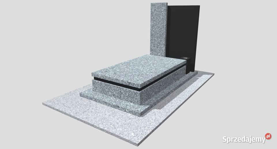 Nagrobek bianco pearl szwed z posadzką Pozostałe dolnośląskie Świdnica