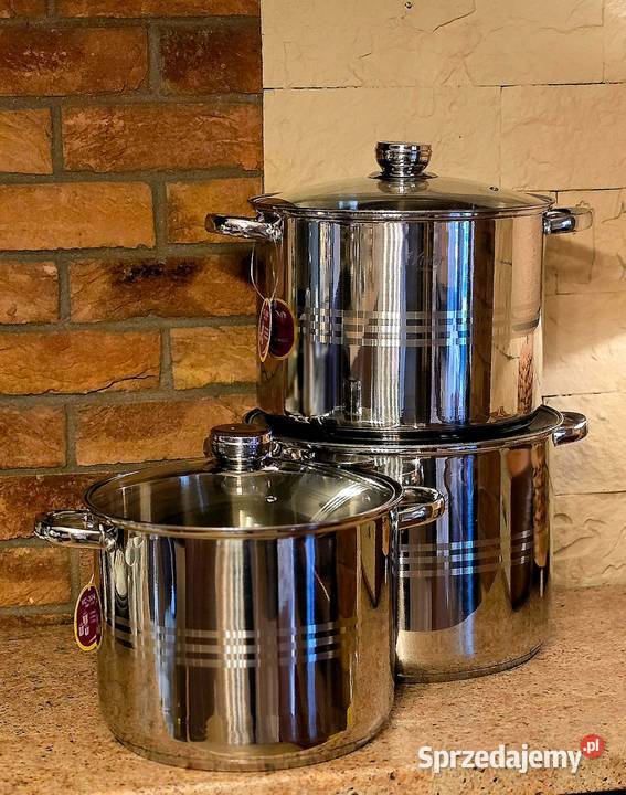 WYPRZEDAŻ 229 Garnki nierdzewne rosołowe VIOLET Zabrze sprzedam