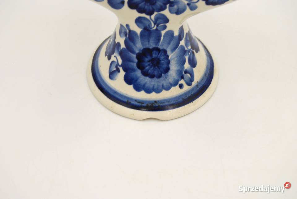 Świecznik trójramienny fajans Włocławek Porcelana i szkło Poznań sprzedam