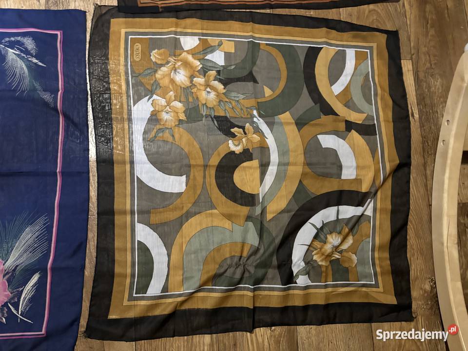 chustka babci chustki kolorowe kultowe z PRL Tkaniny Kosianka-Trojanówka sprzedam