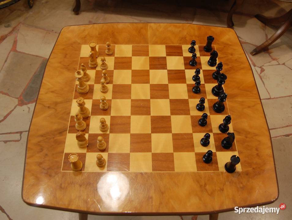 Stolik szachowy patyczak PRL Meble lubelskie