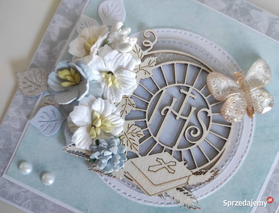 Kartka w pudełku ręcznie robiona na Pamiątkę Łódź sprzedam