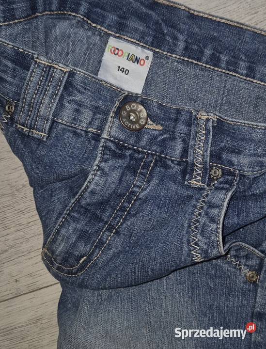 Spodenki szorty chłopiec jeans 140 niebieski Łódź