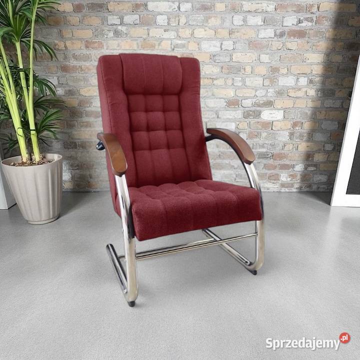 Fotel finka pikowany na metalowym stelażu różne wielkopolskie Tarchały Małe