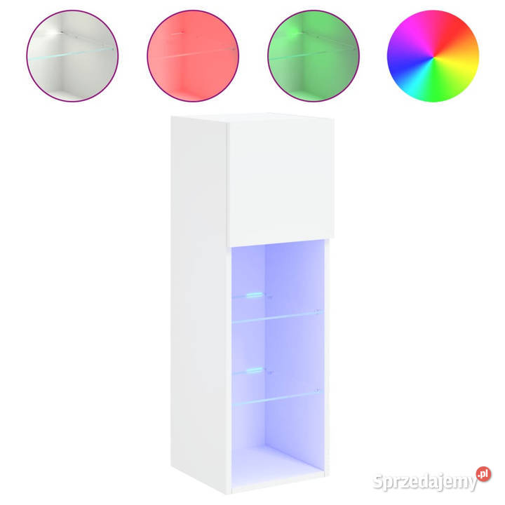 Szafka TV z LED biała 305x30x90 WM837001 RTV
