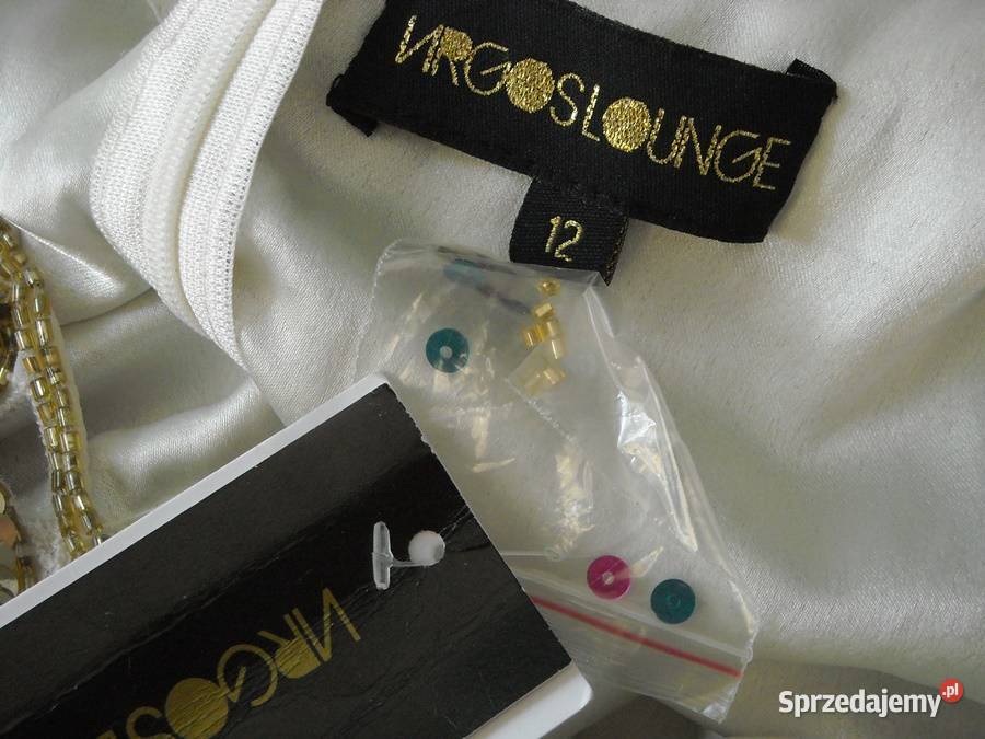 kremowa sukienka cekiny 12 L m Lubartów