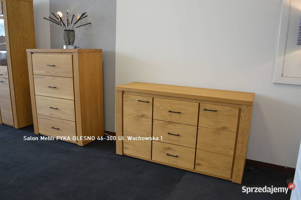 Komoda 140 Dębowa z Widocznymi SĘKAMI LOFT Meble 82cm opolskie Olesno