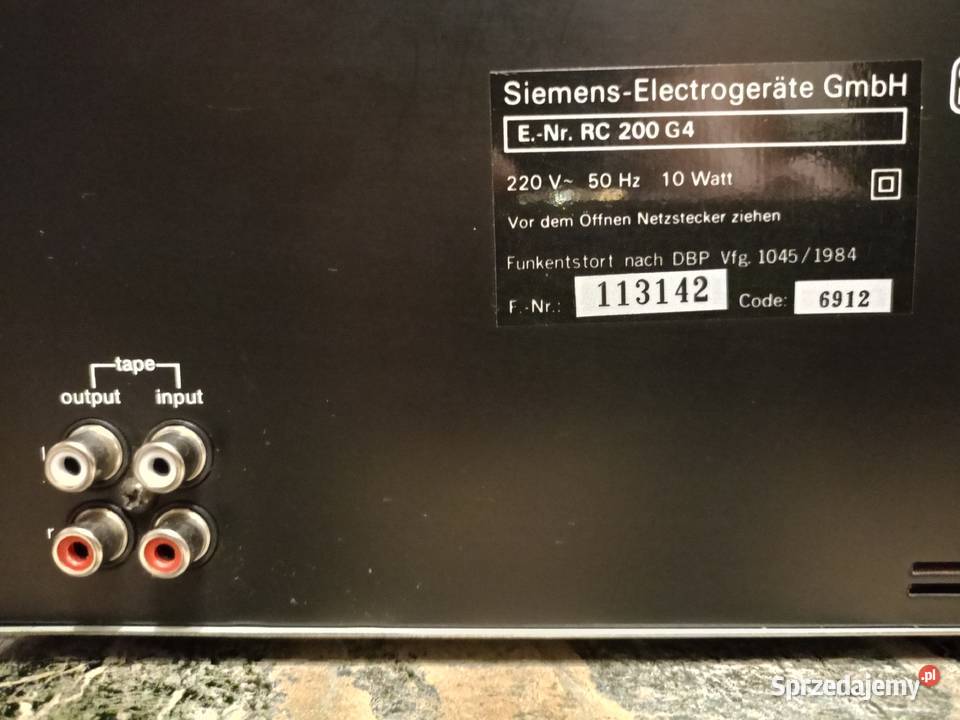 Deck Magnetofon SIEMENS RC 200 VINTAGE