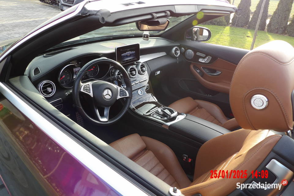 Mercedes C300 CABRIO Stan idealny Brązowe skóry Zambrów