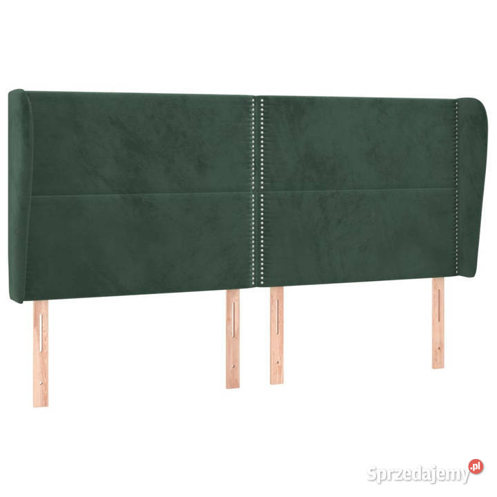 Zagłówek uszak ciemnozielony 203x23x118128