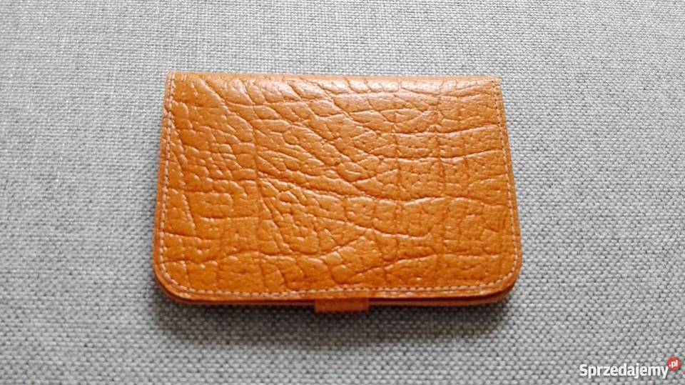 Pamiątki z PRL NOWY DAMSKI SKÓRZANY PORTFEL BEŻ Łódź sprzedam