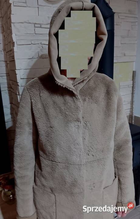 ZARA Damskie Beżowe Futerko Dwustronne Opole