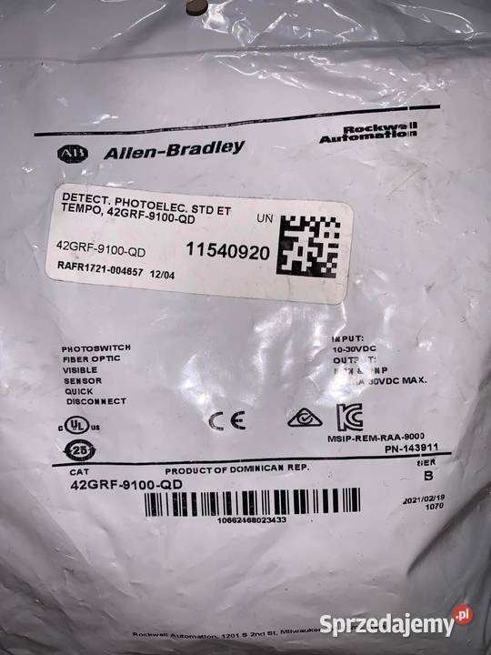 Allen Bradley 42GRF9100QD Photoelectric Sensor Warszawa