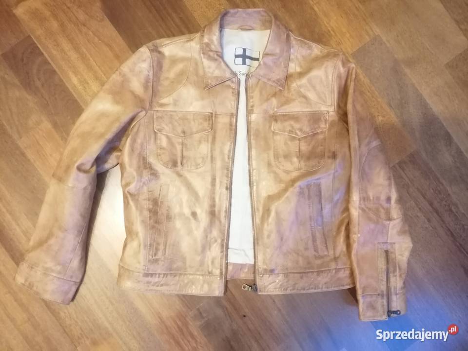 Nowa kurtka skórzana Nils Sundstrm 54 Kurtki i płaszcze mazowieckie