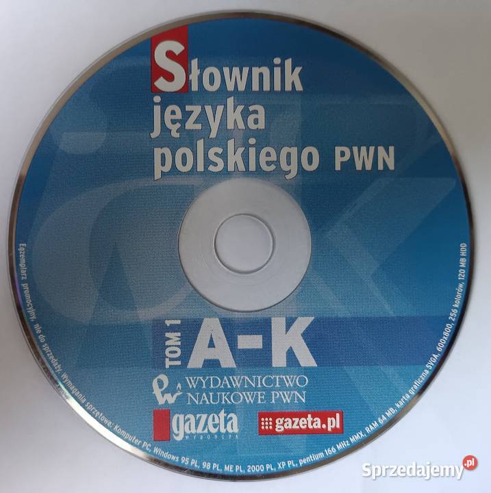 Słownik Języka Polskiego PWN tom 1 AK na CD sprzedam