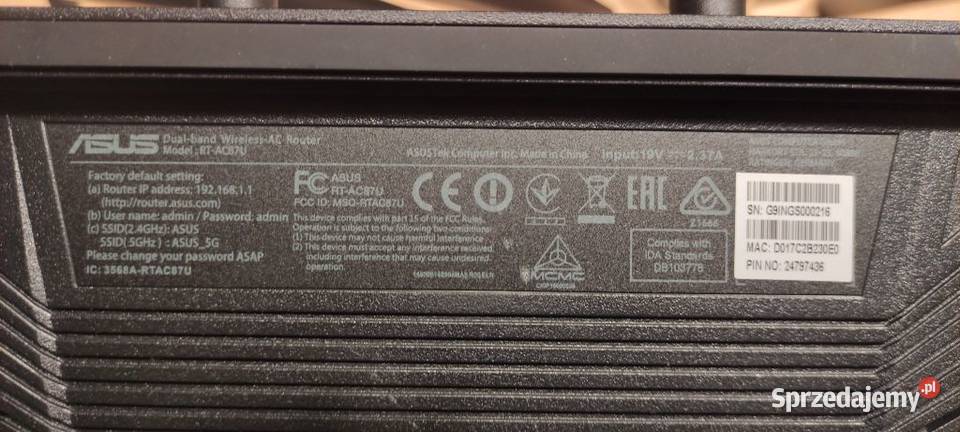 ROUTER ASUS RTAC87U AC2400 bezprzewodowy Internet i komunikacja Łódź sprzedam