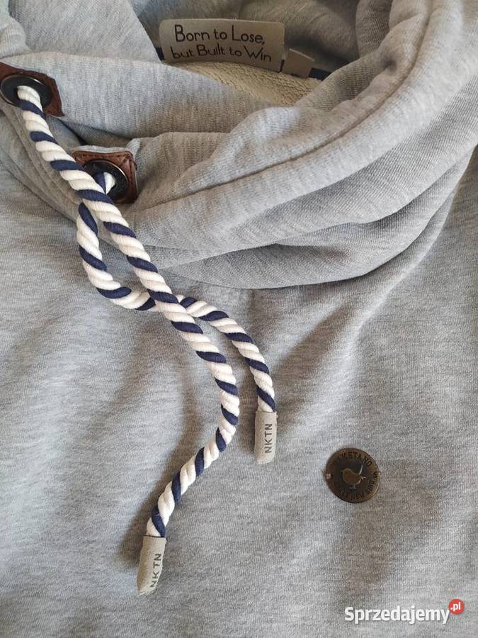Bluza Naketano długa r L szara sukienka szary/srebrny Dębica