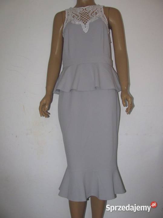 sukienka szara PINK BOUTIQUE 12 L 40 rykbka Zamość