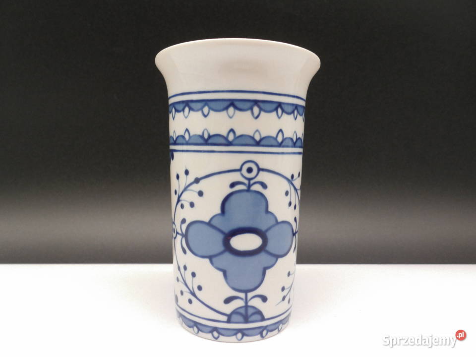 Porcelana Lichte Echt Kobalt Kubek Wazonik wzór Raszków