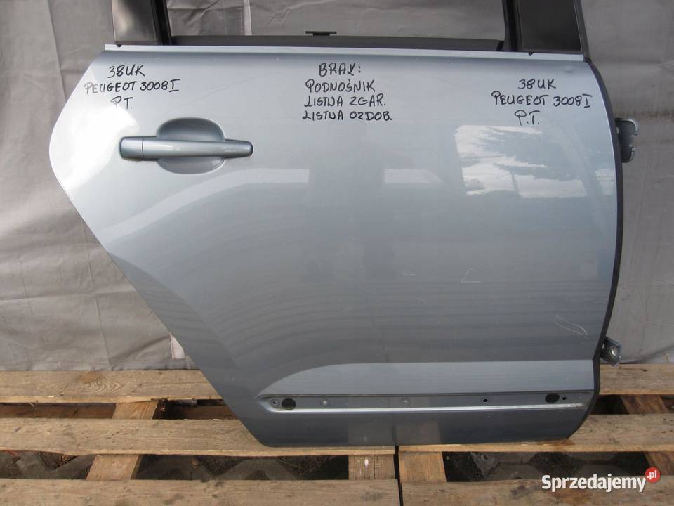 PEUGEOT 3008 I 12r drzwi prawe tył