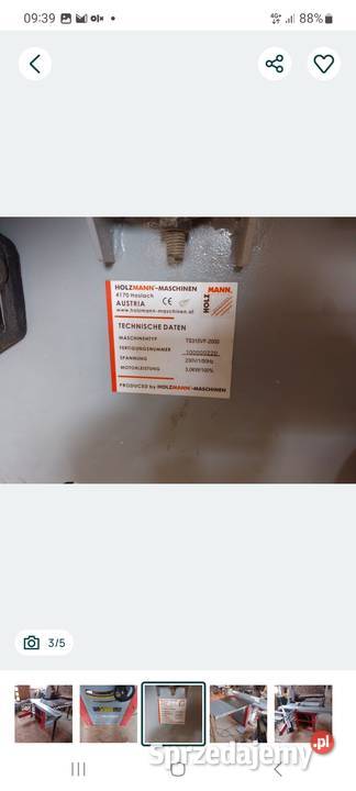 Sprzedam piłe formatową Holzmann TS315VF 2000 Bielsko-Biała sprzedam