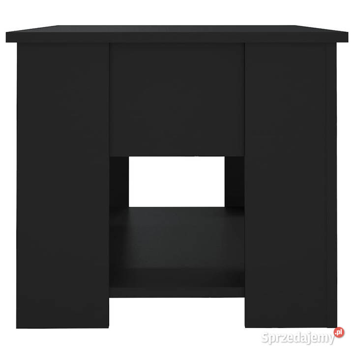 Stolik kawowy czarny 79x49x41 materiał Warszawa