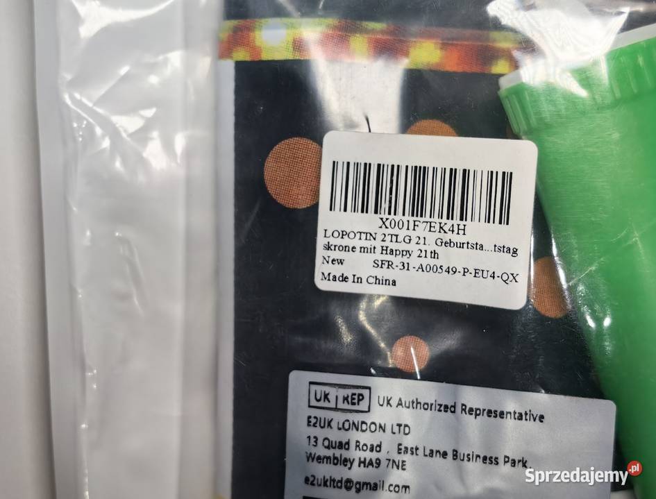 Zestaw 2częściowy Łopotin na 21 urodziny łódzkie Inczew