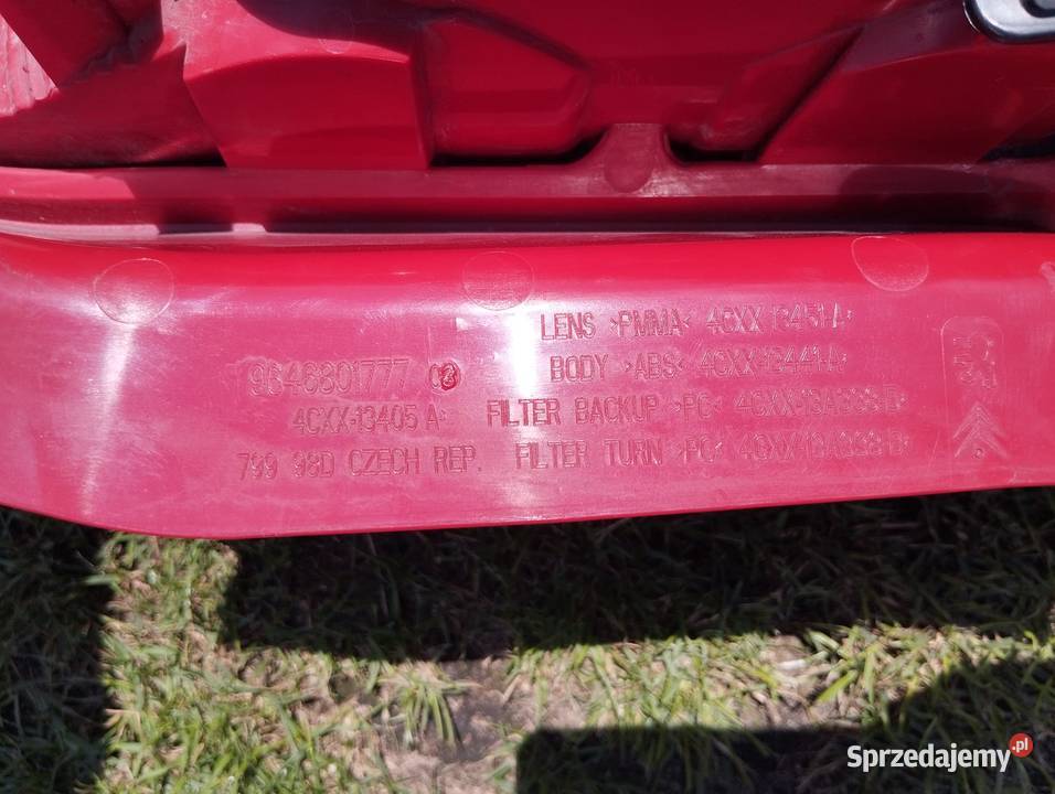 Lampa Citroen C4 Coupe lewy tył 9646801777 plus lewe śląskie Kamieniec sprzedam