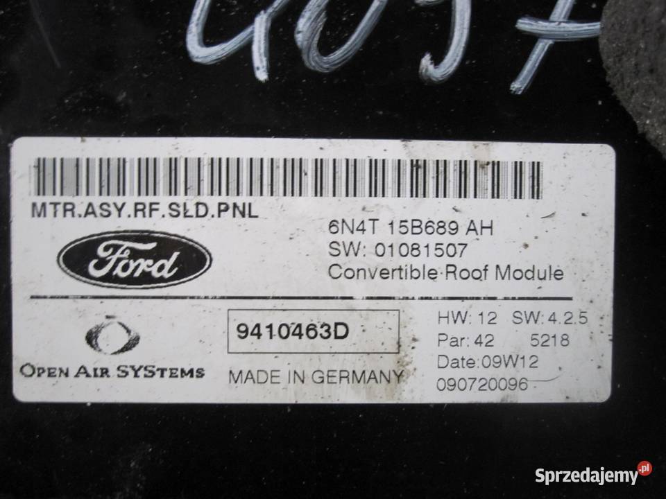 FORD FOCUS moduł dachu 6N4T15B689AH