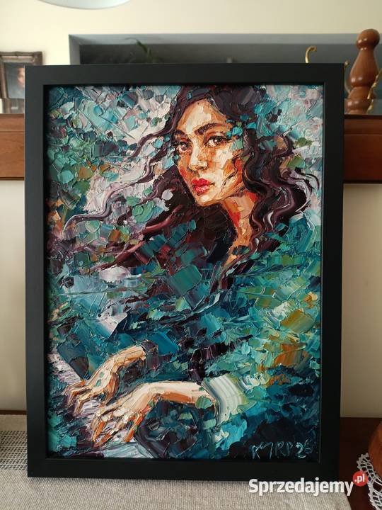 Obraz olejny Krystyna Pasek Improwizacja oil on Poznań