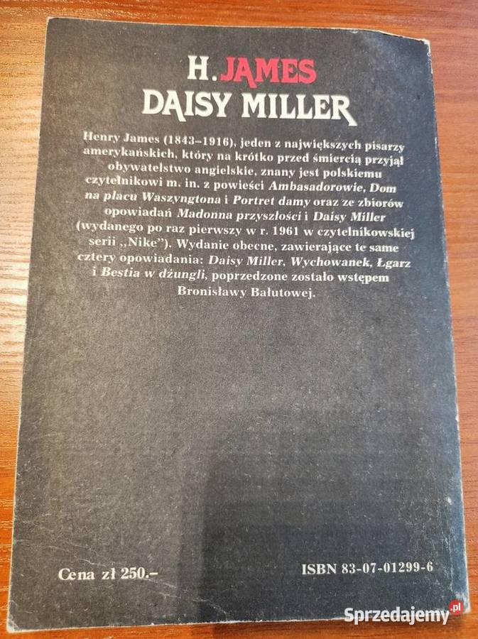 Henry James Daisy Miller książka przygodowa sprzedam