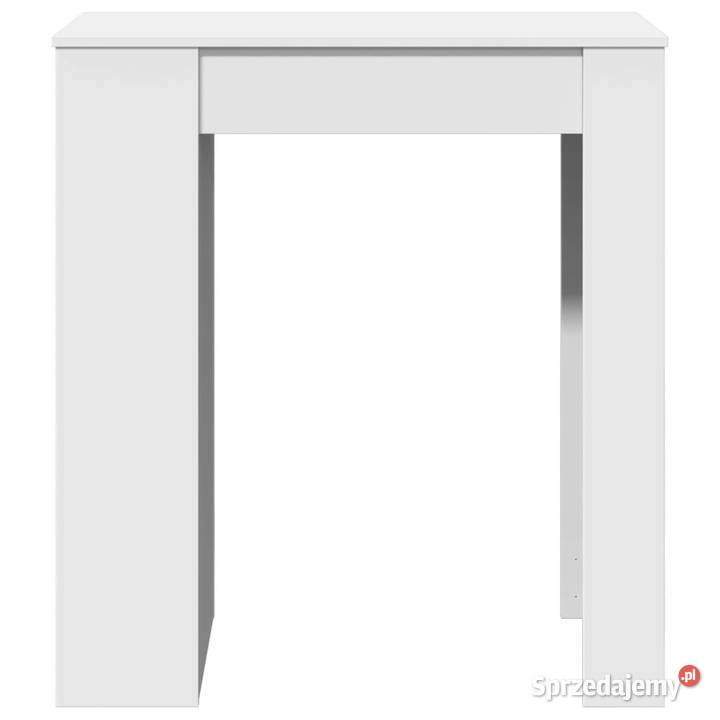 Stolik barowy z półkami biały 95x47x1035 Stoły