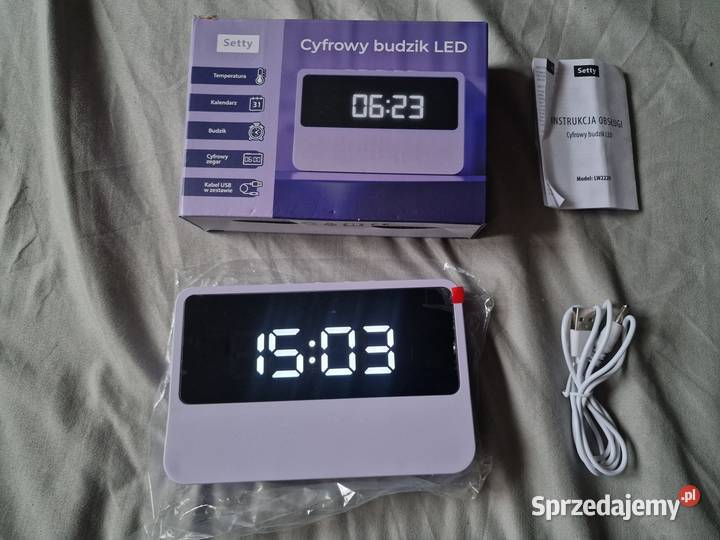 NOWY Budzik cyfrowy Setty z termometrem i dolnośląskie Wrocław