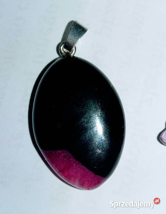 wisiorek srebro 925 agat dwukolorowy naturalny srebrne Bydgoszcz