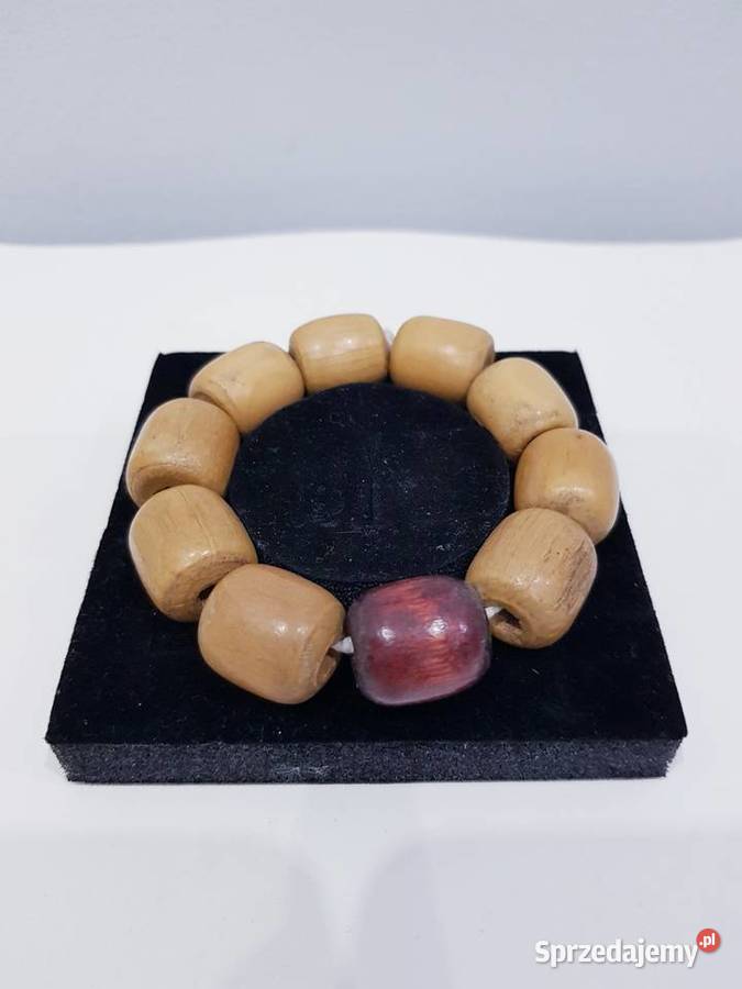 Damska bransoletka z drewnianych koralików sprzedam