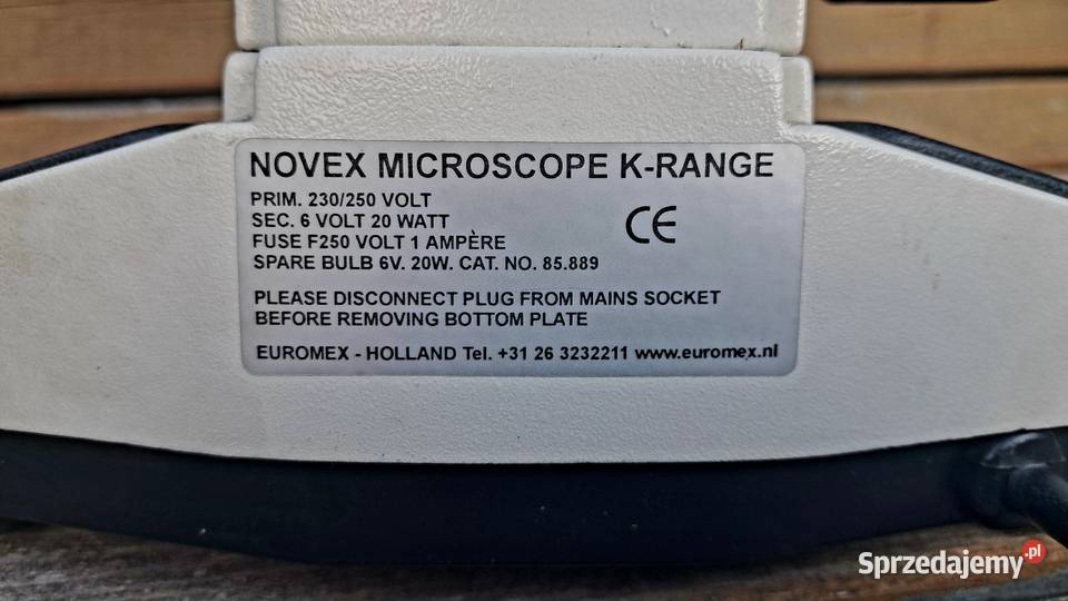 Mikroskop laboratoryjny Novex Firmy Euromex Świecie sprzedam