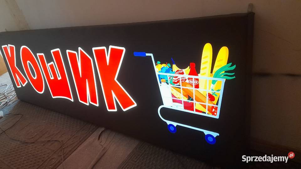 Reklamowy lightbox podświetlany szyld na Warszawa