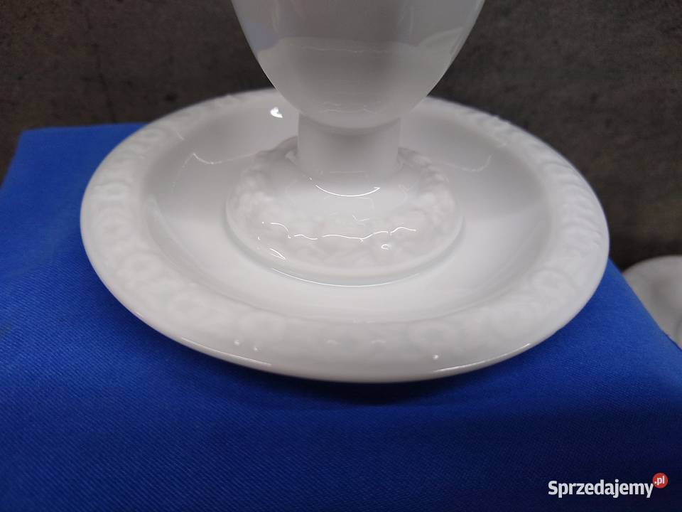 Kieliszki na stopie do jajek Rosenthal Biała Kalisz