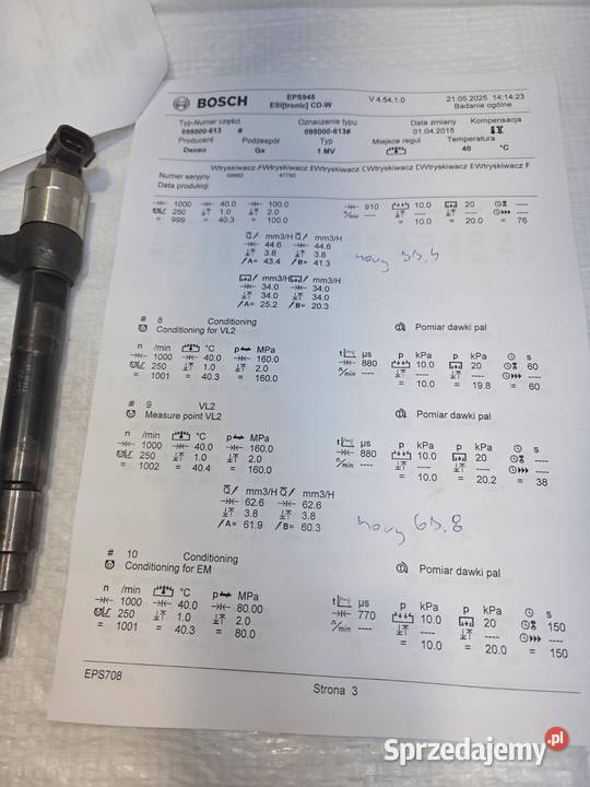 WTRYSK WTRYSKIWACZ OPEL ASTRA J K INSIGNIA A kujawsko-pomorskie