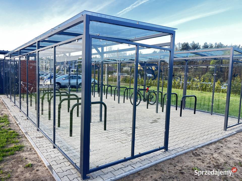 Wiata rowerowa 3x 2 szklana na wymiar TANIO Szczecin