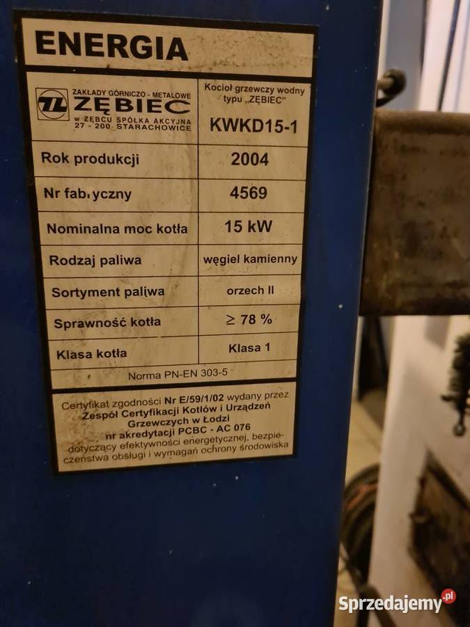 Piec ZĘBIEC KWKD151 15 kW