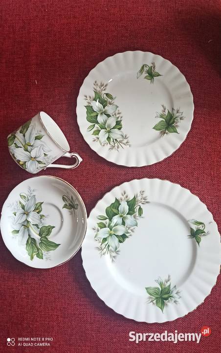 Filiżanka z talerzykiem deserowym Royal Albert Porcelana i szkło sprzedam